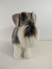 Miniature Schnauzer Hand Crafted Realistic Dog  Standing Statue Animal Life Like