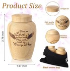 2 Sets Small Urns For Human Ashes 2 76 Inch Mini Bamboo Urn For Ashes Cremation