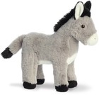     New Aurora World Stuffed Plush Toy Grey Donkey 11  Soft Zoo Animal Eco Nation