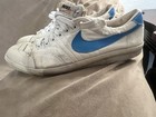Rare Vintage 1981 Nike Canvas Shoes White   Blue Size 9