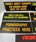 Vintage 70s Humor Novelty Bumper Sticker Lot Neon Decal Moderne Card Co Sex Beer