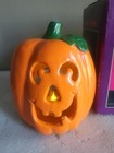 Vintage Porcelain Halloween Jack-o-lantern Candle Holder     6      1992