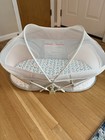 Lucky Dove Portable Baby Bassinet W canopy Lightweight Foldable Crib W mattress 