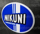 Mikuni Carburetor Blue Sticker Vintage Logo Decal Motocross Mx Atv Pit Bike Quad
