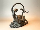 Vintage Bronze Figure Of Xuanwu Chinese Turtle And Snake  Warrior Of The North