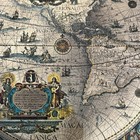 Vintage Gold Foil Blaeu Wall Map Of The World Nova Totivs Orbis Tabvla Framed
