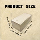 2 Pack Unfinished Wood Storage Box - Slide Top Rustic Wooden Box  Vintage Card S