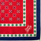 Vtg Bandana Red Blue Green Floral Print Cotton Sweet Honesty Scarf  1970s Avon