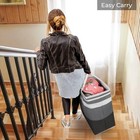 1-pack Large Collapsible Laundry Baskets - 75l Freestanding Waterproof Hamper   