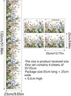 4 Pieces Flowers Wall Decals Vinyl Flowers Wall Stickers Removable Floral Murals