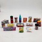 Lot 16 Miniature Grocery Food Drink Toy Items Dollhouse Play Kitchen Set