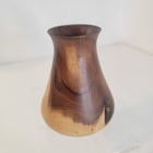 Turned Burl Wood Bud Vase Sculpture Handmade Artist Signed 2001 Ooak