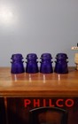 Four Medium Size Purple Glass Insulators  Decorative Glass Reproductions  