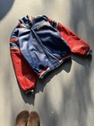 1990s Leather New York Giants Jacket Size Large Nfl Football Vintage Rare
