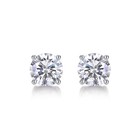 Women s Moissanite Stud Earrings S925 Sterling Silver Classic Fashion 0 5 1 2 Ca