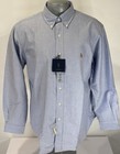 Polo Ralph Lauren Nwt Shirt 16 1 2 - 34 35 Thick Oxford Blue Button Down New