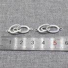 5 Sets 925 Sterling Silver Toggle Style Oval Hook Clasp Connectors For Necklace