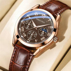 Mens Watch Minimalist Fashion Simple Wrist Watch Analog Date Leather Strap Band