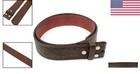 Versatile Brown Leather Belt With Interchangeable Buckle - Size Small 28-30