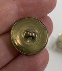 Antique Brass Metal Button     Raised Ivy Design  Domed  1  Shank