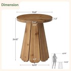 Round Solid Wood End Table 19 69  Modern Side Table Accent Table For Living Room
