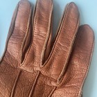 Women   s Cognac Leather Driving Gloves Unlined Fine Soft Small W metal Buckle