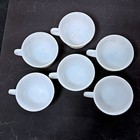 Pyrex Harvest Home Milk Glass Coffee Mugs Set 6 Vintage Floral Berry Wheat 10 Oz