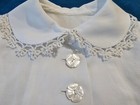 Antique Child s Dress Coat Jacket Victorian White Cotton Tatted Collar