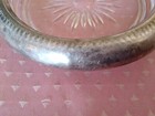 Set Of 6 Leonard Silver Plated Crystal Glass Coasters 4    Made In Italy Vintage