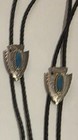 Vintage Lot Of 2 Metal Bolo Ties  Arrowheads  Turquoise Stones  Native Design