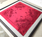Antique 1886 Chicago Inter-state Industrial Exposition Woven Silk Souvenir Scarf