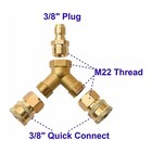 Fitting Pressure Washer Tee Splitter Coupler 5000psi Brand New 3 8inch