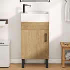  Bathroom Vanity With Sink  Bathroom Cabinet Vanity For 16 Inch Natural Brown