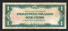 1918 Philippines Islands 1 Peso   P-60b   Scarce Carmona Sig   Very Fine