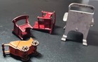 Lot Of Vintage Kilgore Cast Iron Metal Dollhouse Miniature Furniture Stove Buggy
