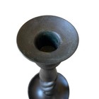 Antique Open Barley Twist Candlestick English Oak Wood 11   
