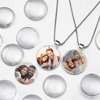 20pcs Transparent Glass Cabochons  Clr Glass Dome Tile Cabochon Half Round Flat