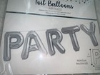 16  Silver Party Letters Foil Balloons - Birthday Wedding Party Balloons  
