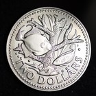 1966-1976 Silver Pride And Industry Barbados Two Dollars B294 Wk