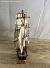 Bergantin Siglo Xviii Model Ship Wood Sailing Vessel 17x14 Nautical Vintage