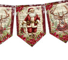 Christmas Bunting Jolly Santa   Reindeer Banner Bunting Decoration