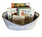 Story Time Bookish  Book Basket Blue Baby Gift Baby Shower Book Holder Storytime