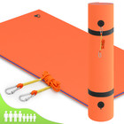 12ft Orange Floating Water Pad 3-layer Xpe Foam Gaint Pool Lake Float Lounge Bed