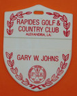 Vintage Golf Course Bag Tag -rapides Golf   Country Club Alexandria Louisiana
