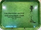 Vtg Fiberglass Cafeteria Tray 1976 The Backside Saloon   Luncheon Club Tucson Az