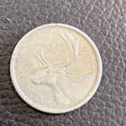 1959 Canada 25 Cents Elizabeth Ii Silver Quarter Coin 25 Cent-80  Silver
