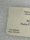 1962-1963 Original Print Robison Harley Davidson Dealership Buss  Cards