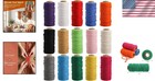 15 Rolls Macrame Cord  3mm X 480 Yards Natural Cotton Macrame Rope Colorful