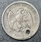 1875-s Liberty Seated Twenty Cent Piece Silver 20c Fine Holed