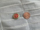 Chanel Vintage Red Gold Button Cc